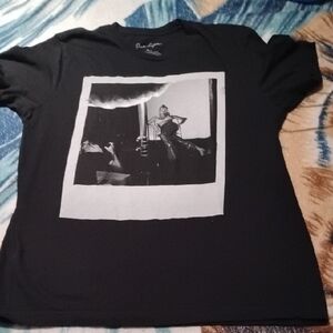 Black Graphic Tee with Artistic Print